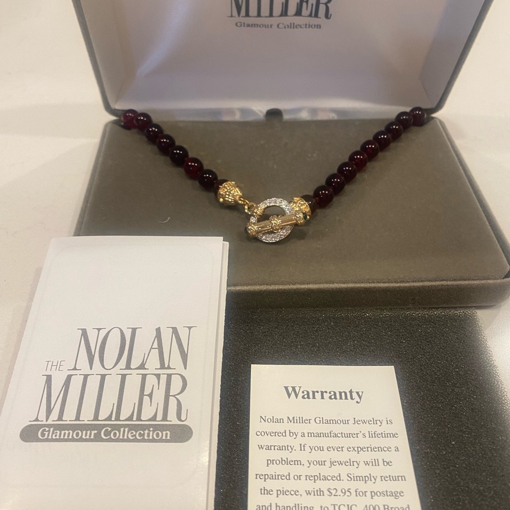 Nolan Miller Glamour Collection Bordeaux Bead Venetian Toggle Necklace